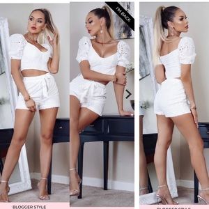 Summer sale Adorable white shorts set
